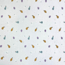 Punto estampado TIFRUIT Lino claro / Multicolor apagados